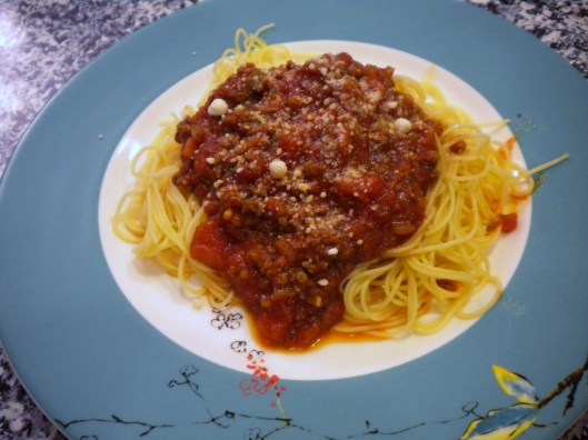 Kim's spaghetti and meat sauce